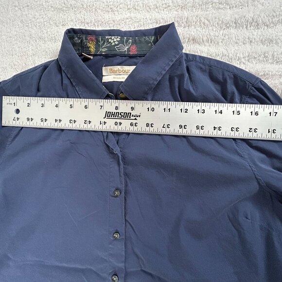Barbour Womens Parceval Shirt Navy Button-Down Long Sleeve Casual Lightweight - Picture 5 of 10